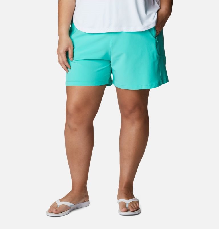 Pantaloni Scurti Columbia PFG Tidal II Dama Turcoaz | Plus Size HO1QA7890